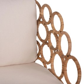 Πολυθρόνα Ringer Από Rattan-Μέταλλο Φυσικό Χρώμα 65x69x86Y εκ.