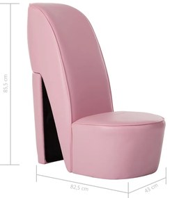 Κάθισμα Γόβα Ροζ από Συνθετικό Δέρμα - Ροζ
