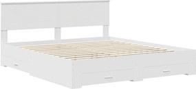 vidaXL Σκελετός Κρεβατιού Λευκό 180 x 200 cm Επεξεργασμένο ξύλο
