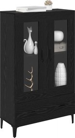 vidaXL Highboard Μαύρη Οξυά 70 x 31 x 115 εκ