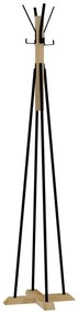 Coat Stand Myra in natural black color D40x160cm 40x40x160 εκ.