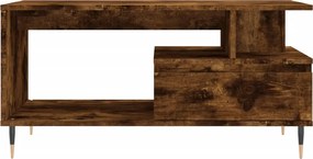 vidaXL Τραπεζάκι Σαλονιού Καπνιστή Δρυς 90x49x45 εκ. Επεξεργασμ. Ξύλο