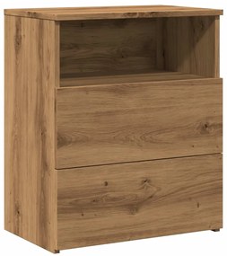 vidaXL Κομοδίνο Αρτισιανή Δρυς 50x32x60 εκ. από Επεξεργασμένο Ξύλο