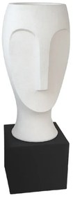 MarHome FIBERGLASS ΚΑΣΠΩ ΠΡΟΣΩΠΟ ΛΕΥΚΟ ΣΕ ΜΑΥΡH ΒΑΣΗ - 34x34x107cm 1/ΚΙΒ  06-23619