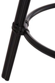 ΣΚΑΜΠΟ ΜΠΑΡ ΑΛΟΥΜΙΝΙΟΥ ΜΕΣΑΙΟΥ ΥΨΟΥΣ CHINO HM6286.02 BAMBOO LOOK &amp; TEXTILENE ΜΑΥΡΟ Φ43x65Υεκ (1 Τεμμάχια)