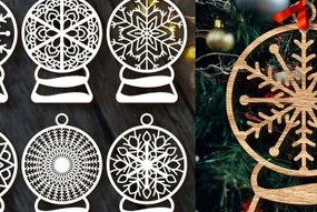 Intra απο ξύλο plywood 3mm-4mm πάχος Χριστουγεννιάτικου Στολίδι Paper Cut Δίασταση 8x8 cm INTRAFABR-83625804