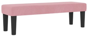 vidaXL Κρεβάτι με Ελατήριο και Στρώμα Ροζ 140x200 cm Βελουτέ
