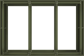 vidaXL Ζαρντινιέρα Λαδί 120x80x80 εκ. από Χάλυβα