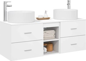 vidaXL Σετ Επίπλων Μπάνιου 3 τμχ. Λευκό 49,5 x 44,5 x 65,5 εκ