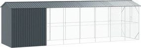 vidaXL Κλουβί Πουλιών Ανθρακί 860 x 208 x 247 εκ