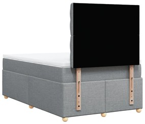 ΚΡΕΒΑΤΙ BOXSPRING ΜΕ ΣΤΡΩΜΑ ΑΝΟΙΧΤΟ ΓΚΡΙ 120X200 ΕΚ. ΥΦΑΣΜΑΤΙΝΟ 3291254