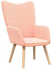 vidaXL Χαλαρωτική Πολυθρόνα Ροζ 62 x 67 x 95.5 εκ ύφασμα