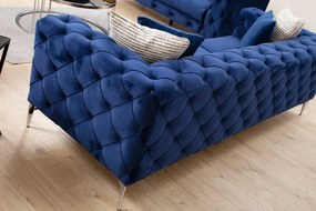 Καναπές Chesterfield 3θέσιος Como 237x90x70εκ - Navy Blue