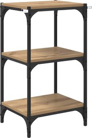 vidaXL Βιβλιοθήκη 3 επιπέδων 40 x 33 x 70,5 εκ. artisan δρυς