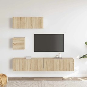 vidaXL Σετ Επίπλων Τηλεόρασης 4 Τεμαχίων Sonoma Δρυς Επεξ. Ξύλο