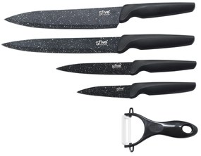 Μαχαίρια Κουζίνας + Αποφλοιωτής (Σετ 5τμχ) F-V SS Knives 151268