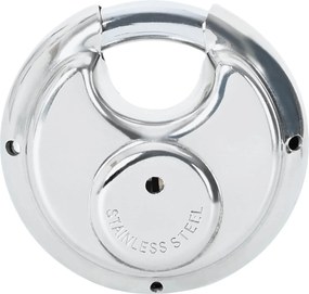 vidaXL Κλειδώματα Discus με Κλειδιά Ασημί Ανοξείδωτο ατσάλι