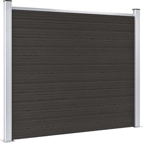 vidaXL Πάνελ Περίφραξης Μαύρο 180 x 146 εκ. από WPC