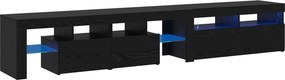 vidaXL Ντουλάπι TV 2 τμχ. Μαύρη Οξυά Επεξεργασμένο Ξύλο