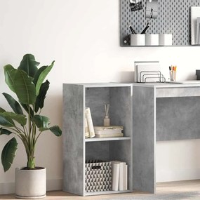 vidaXL Βιβλιοθήκη με 2 Ράφια Γκρι Σκυροδεμ. 40x30x76,5 εκ. Μοριοσανίδα