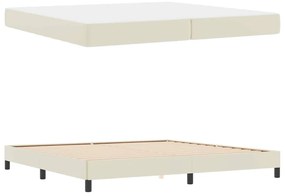 vidaXL Κρεβάτι Άλλο Κρεμ 200 x 200 cm Τεχνητό δέρμα