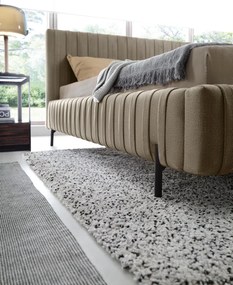 Επενδυμένο κρεβάτι Prallo-Ekrou-140 x 200