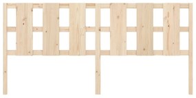 vidaXL Κεφαλάρι Κρεβατιού 205,5x4x100 εκ. από Μασίφ Ξύλο Πεύκου