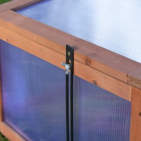 Outsunny Μίνι Θερμοκήπιο, Μικρό Θερμοκήπιο για τον Κήπο, με Πάνελ PC, Καλή Διαπερατότητα Φωτός, 100L x 65W x 40H cm