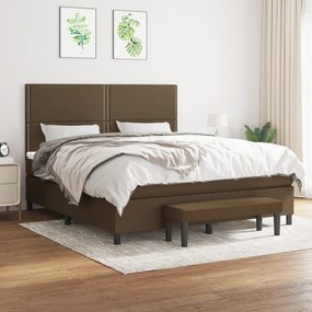 ΚΡΕΒΑΤΙ BOXSPRING ΜΕ ΣΤΡΩΜΑ ΣΚΟΥΡΟ ΚΑΦΕ 160X200 ΕΚ ΥΦΑΣΜΑΤΙΝΟ 3136528