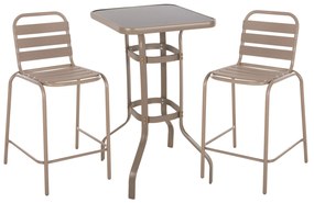 ΣΕΤ 3ΤΜΧ ΕΞΩΤΕΡΙΚΟΥ ΧΩΡΟΥ LAURA HM21054.04 ΣΑΜΠΑΝΙ ΜΕΤΑΛΛΟ & ΑΛΟΥΜΙΝΙΟ