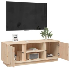vidaXL Έπιπλο Τηλεόρασης 110 x 35 x 40,5 εκ. από Μασίφ Ξύλο Πεύκου
