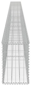 vidaXL Συρματοκιβώτιο Τοίχος 600x30x50 εκ. Γαλβαν.Χάλυβας + Καλύμματα