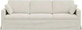 vidaXL Καναπές Κρεμ 228 x 78 x 80 εκ Βελούδο