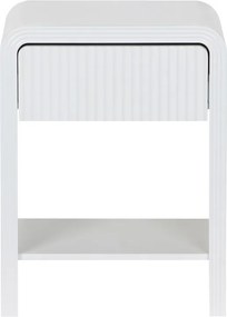 Κομοδίνο Zeplen pakoworld MDF σε λευκή απόχρωση 40x30x53εκ