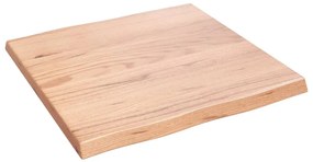 vidaXL Επιφ Τραπεζιού Αν Καφέ 60x60x(2-4)εκ. Ακατέργ. Μασίφ Ξύλο Δρυός