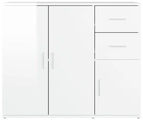 vidaXL Ντουλάπι Γυαλιστερό Λευκό 91 x 29,5 x 75 εκ. Επεξεργασμένο Ξύλο