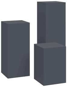 vidaXL Βάση φυτών 3 pcs Ανθρακί Ατσάλι