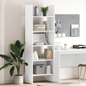 vidaXL Βιβλιοθήκη Λευκή 60 x 35 x 180 εκ. από Επεξ. Ξύλο