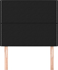 vidaXL Κεφαλάρι Μαύρο 90x5x118/128 εκ. Ύφασμα