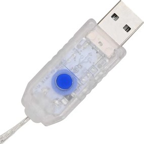 vidaXL Στεφάνι με 60 LED Μπλε 76 x 76 x 8,5 εκ Ακρυλικό