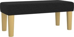 vidaXL Κρεβάτι Boxspring με Στρώμα Μαύρο 100 x 200 εκ. Υφασμάτινο