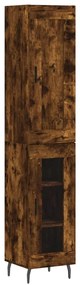 vidaXL Ντουλάπι Καπνιστή δρυς 34,5x34x180 εκ. από Επεξεργασμένο Ξύλο