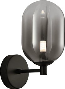 Απλίκα Τοίχου Alias Μαύρο με Φυμέ Γυαλί