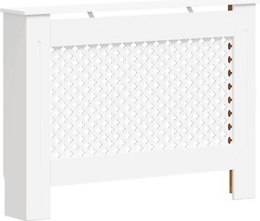 vidaXL Κάλυμμα Καλοριφέρ Λευκό 112 x 19 x 81,5 εκ. από MDF