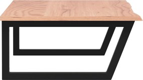 vidaXL Ράφι Νιπτήρα Τοίχου από Ατσάλι / Μασίφ Ξύλο Δρυός