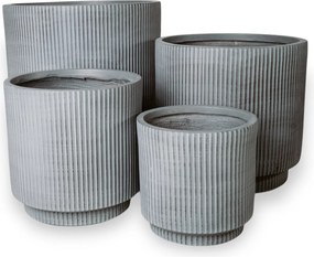 Σετ Κασπώ 4τμχ. Στρογγυλό σε Γκρι Χρώμα 14752-4S GR