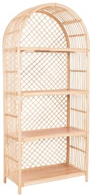 ΒΙΒΛΙΟΘΗΚΗ SIMOK  ΦΥΣΙΚΟ RATTAN ΣΕ ΦΥΣΙΚΟ ΧΡΩΜΑ 80x42x180Υεκ.