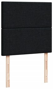 vidaXL Κρεβάτι Boxspring με Στρώμα Μαύρο 100 x 200 εκ. Υφασμάτινο