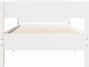vidaXL Σκελετός Κρεβ. Χωρίς Στρώμα Λευκό 90x190 εκ Μασίφ Πεύκο
