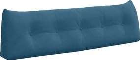 vidaXL Μαξιλάρι Πλάτης Μπλε 160 x 24 x 50 εκ Βελούδο